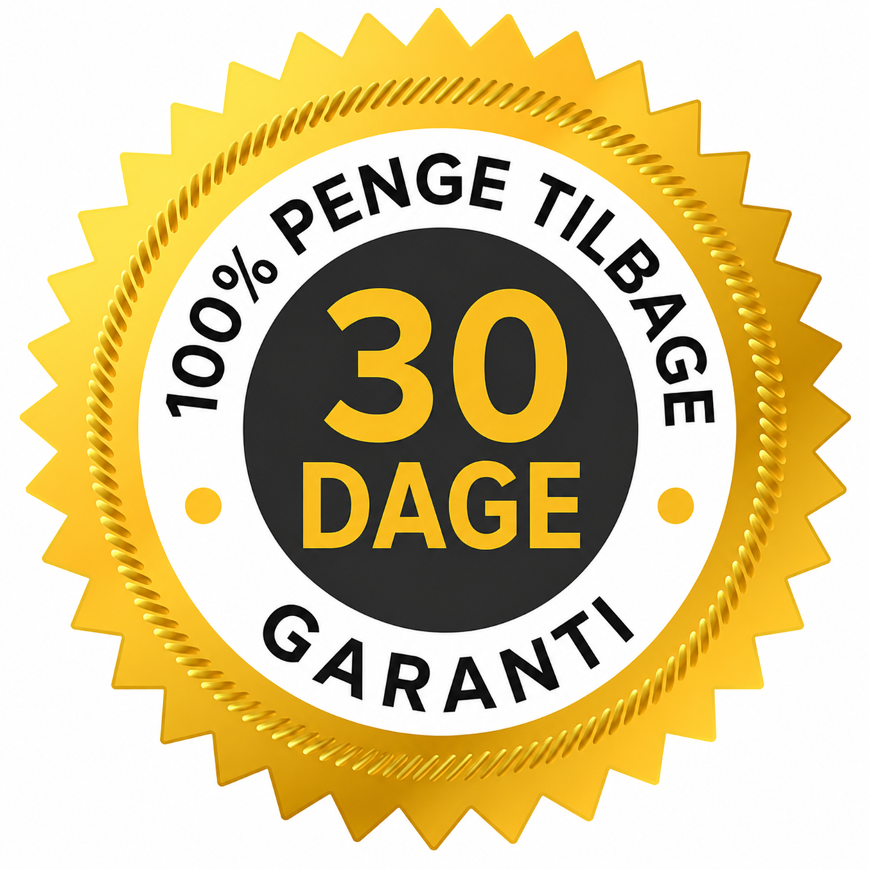12. Leveres med 30 dages tilfredshedsgaranti